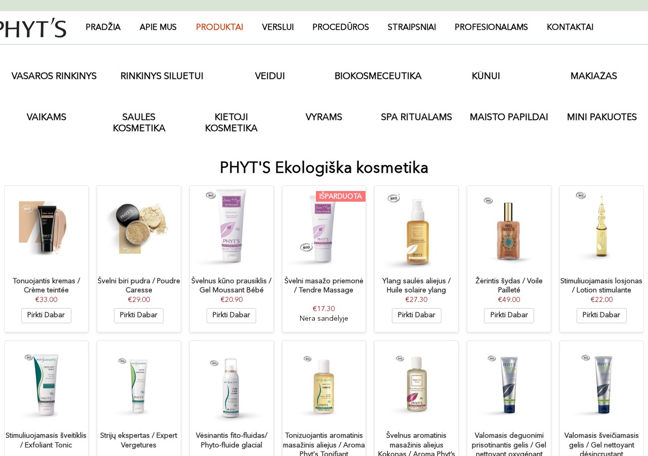 Phyt's Lietuva — El. parduotuvė